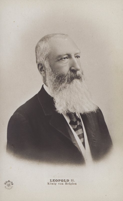 Król Belgii Leopold II (zdjęcie czarno-białe) autorstwa English Photographer