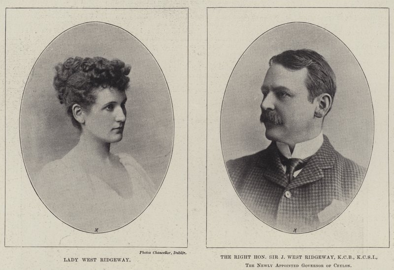 Lady West Ridgeway i szanowny sir Joseph West Ridgeway autorstwa English Photographer