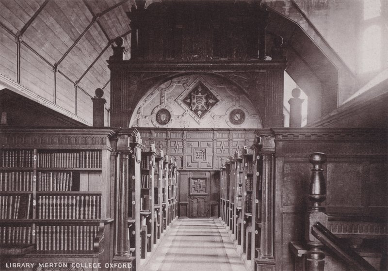 Biblioteka Merton College Oksford autorstwa English Photographer