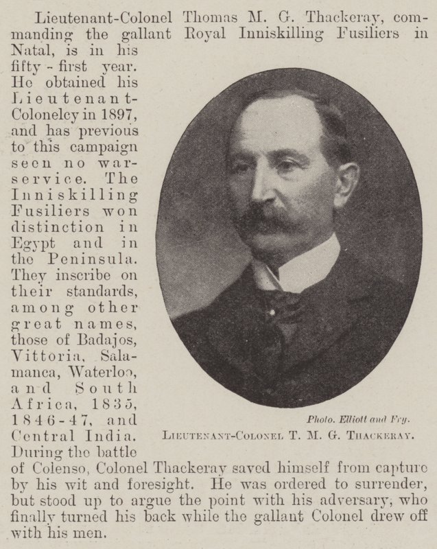 Podpułkownik T M G Thackeray autorstwa English Photographer