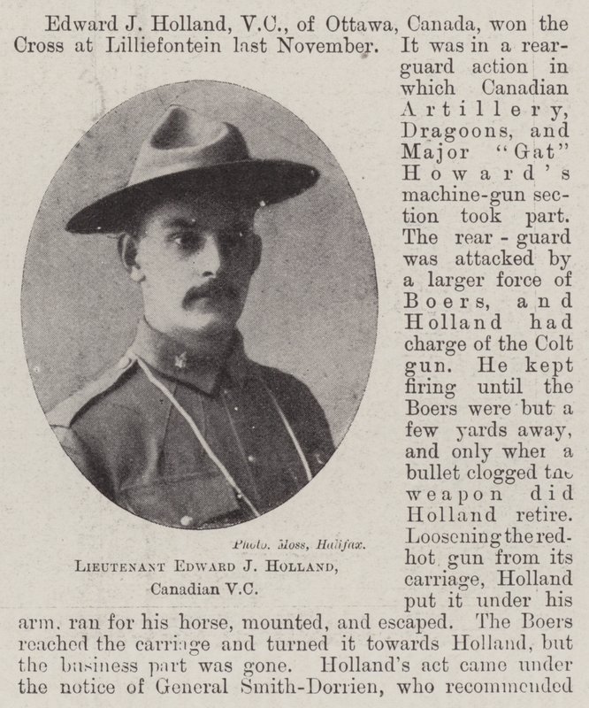 Porucznik Edward J Holland, kanadyjski VC autorstwa English Photographer