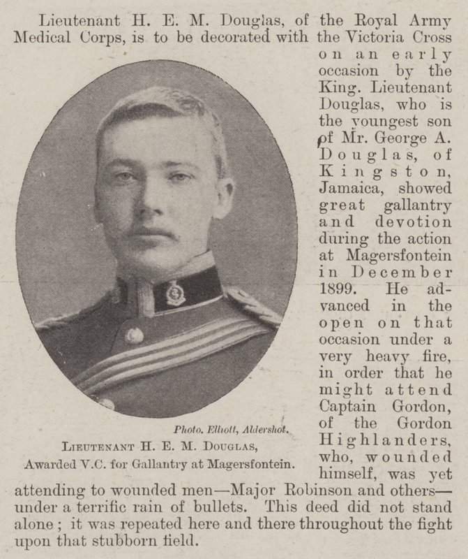 Porucznik H E M Douglas, wyróżniony VC za galanteria w Magersfontein autorstwa English Photographer