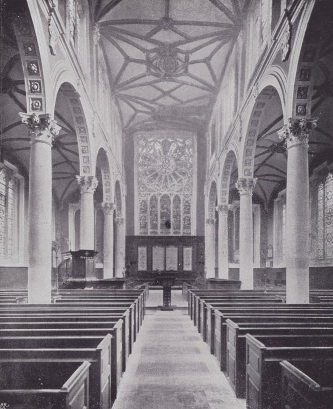 Kościoły miejskie w Londynie: St Katherine Cree (zdjęcie czarno-białe) autorstwa English Photographer