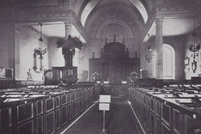 Londyńskie kościoły miejskie: St Mary-at-Hill (zdjęcie czarno-białe) autorstwa English Photographer