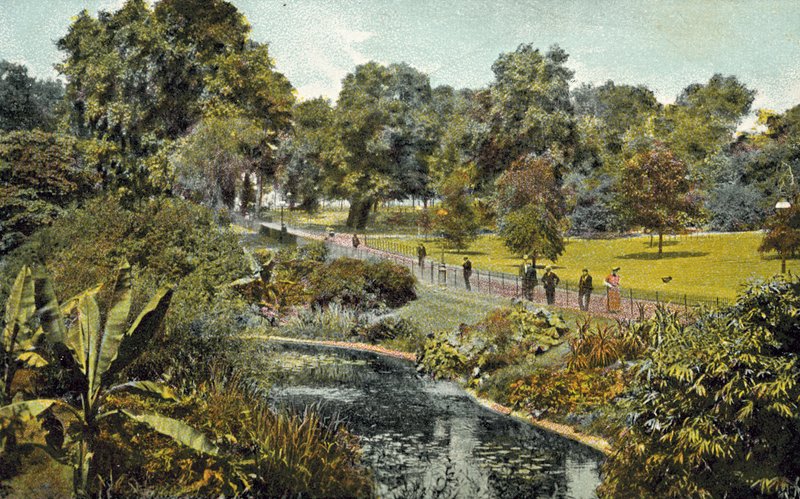 Londyn, The Dell, Hyde Park (kolorowe zdjęcie) autorstwa English Photographer