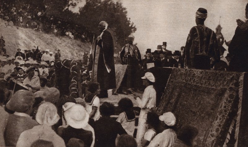 Lord Balfour popierający utworzenie państwa żydowskiego w Palestynie autorstwa English Photographer