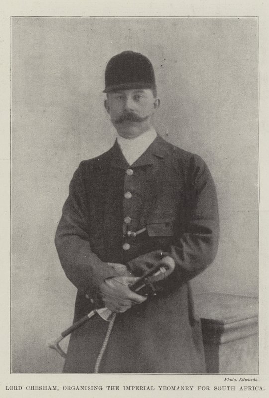 Lord Chesham, organizujący Imperial Yeomanry dla Republiki Południowej Afryki autorstwa English Photographer