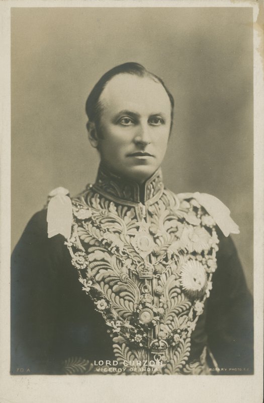 Lord Curzon, wicekról Indii (zdjęcie czarno-białe) autorstwa English Photographer