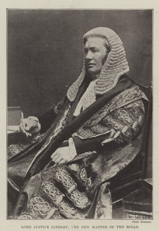 Lord Justice Lindley, nowy mistrz Rolls autorstwa English Photographer