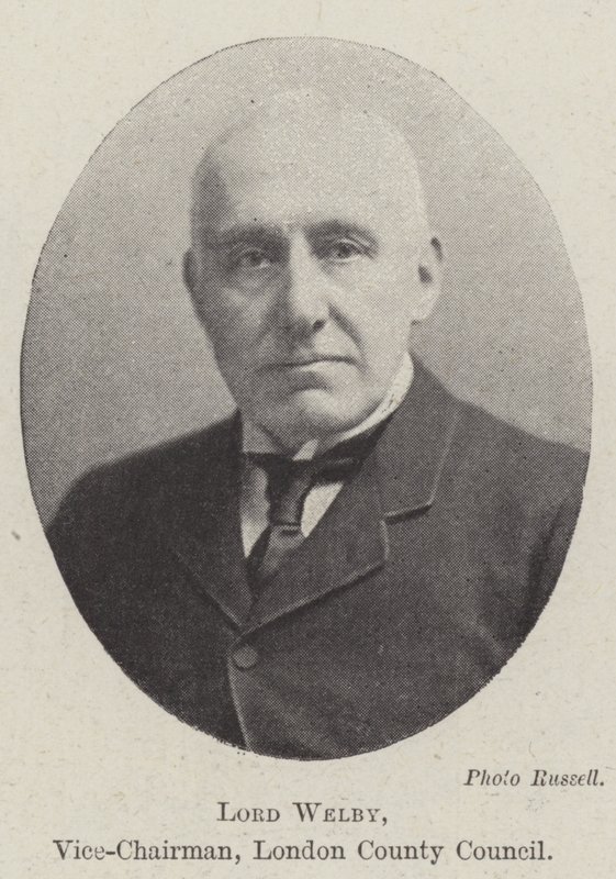 Lord Welby, wiceprzewodniczący Rady Hrabstwa Londynu autorstwa English Photographer