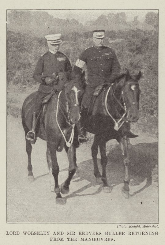 Lord Wolseley i Sir Redvers Buller wracają z Manewrów autorstwa English Photographer