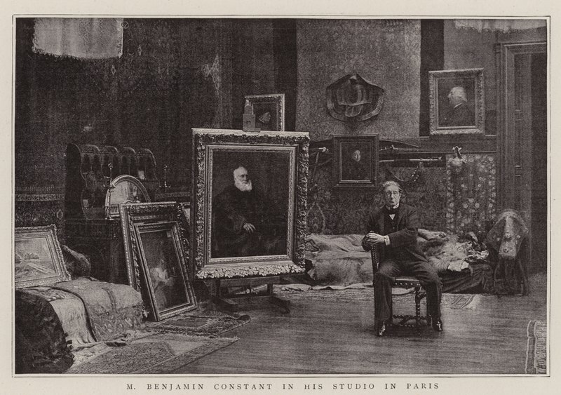 M Benjamin Constant w swojej pracowni w Paryżu autorstwa English Photographer