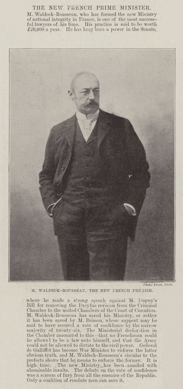 M Waldeck-Rousseau, nowy premier Francji autorstwa English Photographer