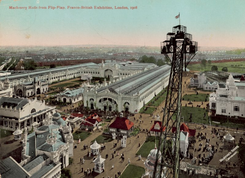 Hale maszynowe firmy Flip-Flap, The Great White City, Londyn autorstwa English Photographer