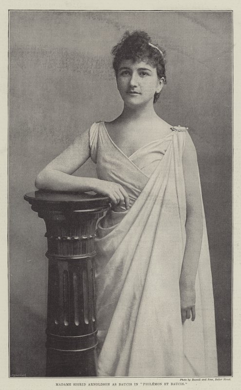 Madame Sigrid Arnoldson jako Baucis w Philemon et Baucis autorstwa English Photographer
