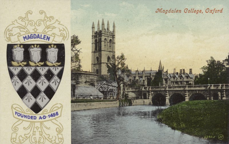Magdalen College, Oxford (kolorowe zdjęcie) autorstwa English Photographer