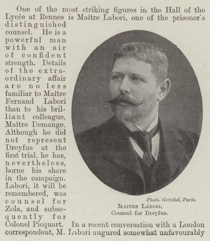 Maitre Labori, radca prawny Dreyfusa autorstwa English Photographer