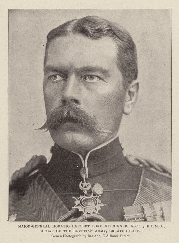 Generał dywizji Horatio Herbert Lord Kitchener, KCB, KCMG, Sirdar z armii egipskiej, utworzył GCB autorstwa English Photographer