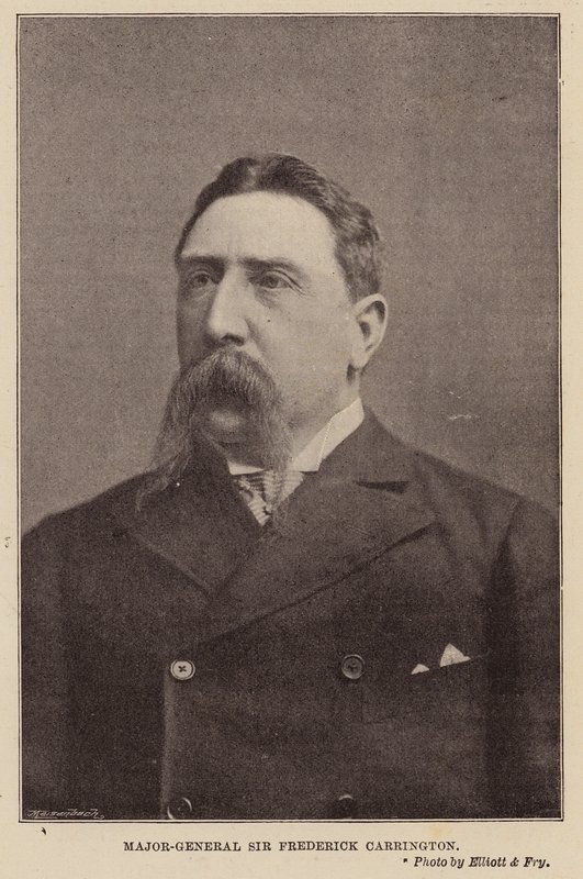 Generał dywizji Sir Frederick Carrington (czarno-białe zdjęcie) autorstwa English Photographer