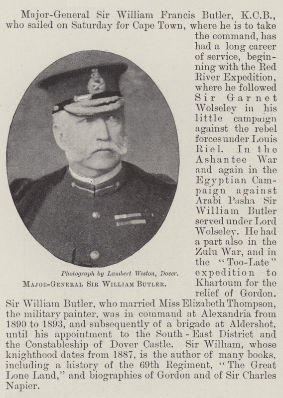 Generał dywizji Sir William Butler autorstwa English Photographer