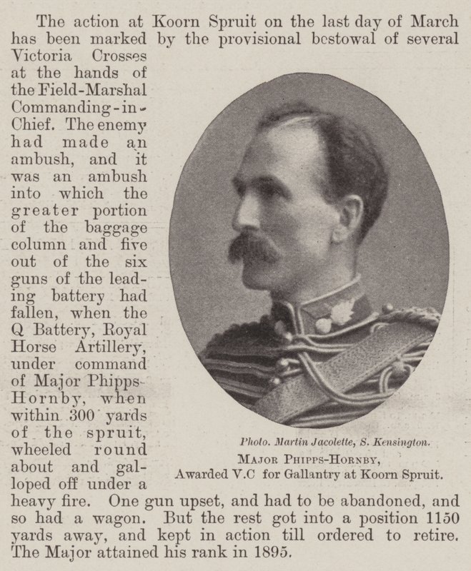 Major Phipps-Hornby, odznaczony VC za galanterię w Koorn Spruit autorstwa English Photographer