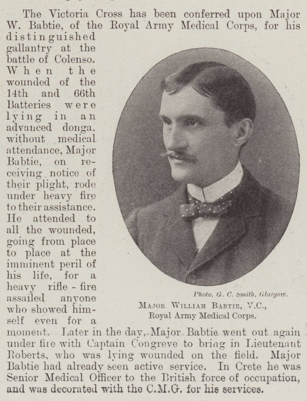 Major William Babtie, VC, Królewski Korpus Medyczny Armii autorstwa English Photographer