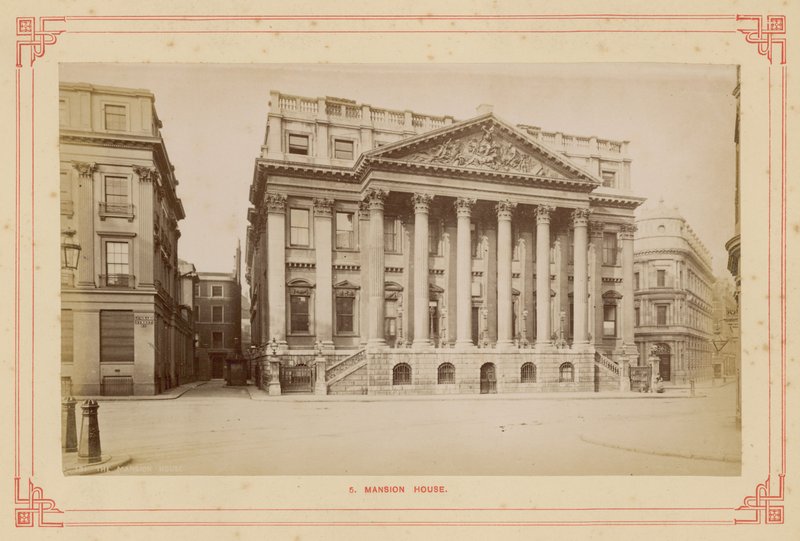 Mansion House, Queen Victoria Street, Londyn autorstwa English Photographer