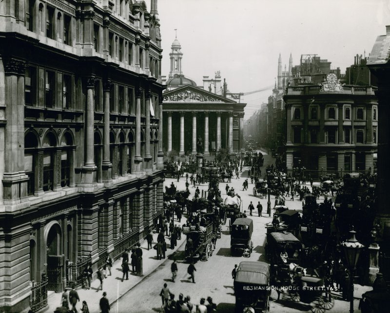 Mansion House Street, Londyn autorstwa English Photographer