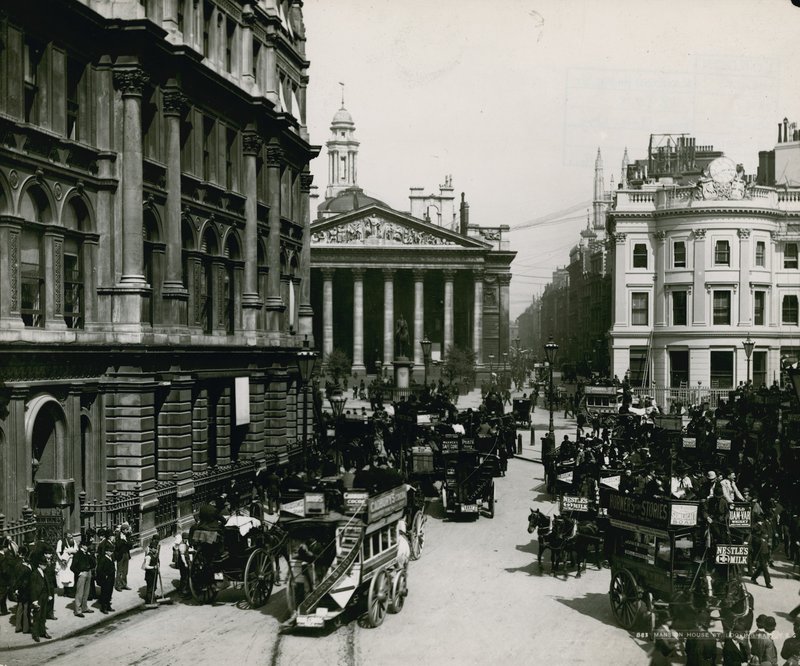 Mansion House Street, Londyn autorstwa English Photographer