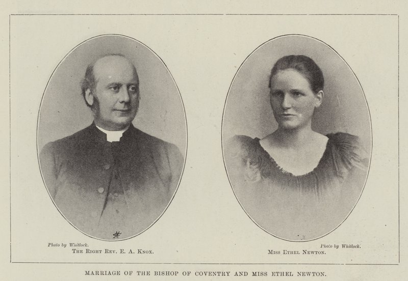 Małżeństwo biskupa Coventry i panny Ethel Newton autorstwa English Photographer
