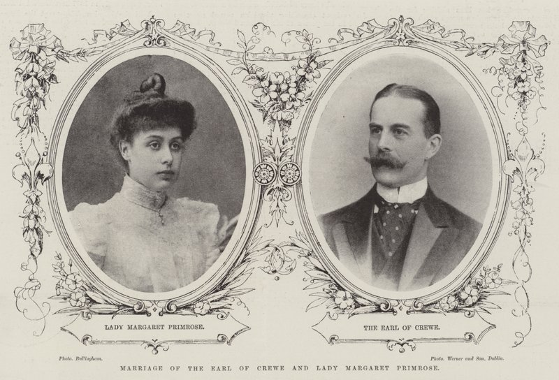 Małżeństwo hrabiego Crewe i Lady Margaret Primrose autorstwa English Photographer