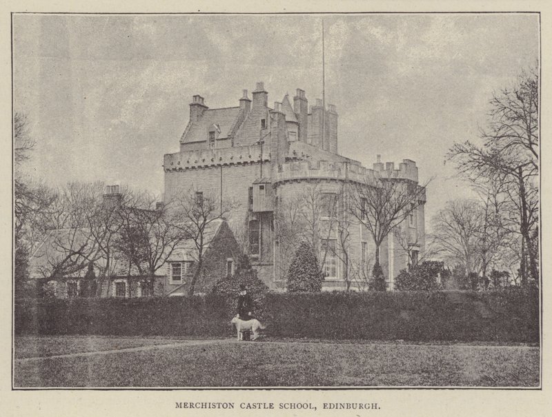 Szkoła zamkowa Merchiston, Edynburg (grawerunek) autorstwa English Photographer