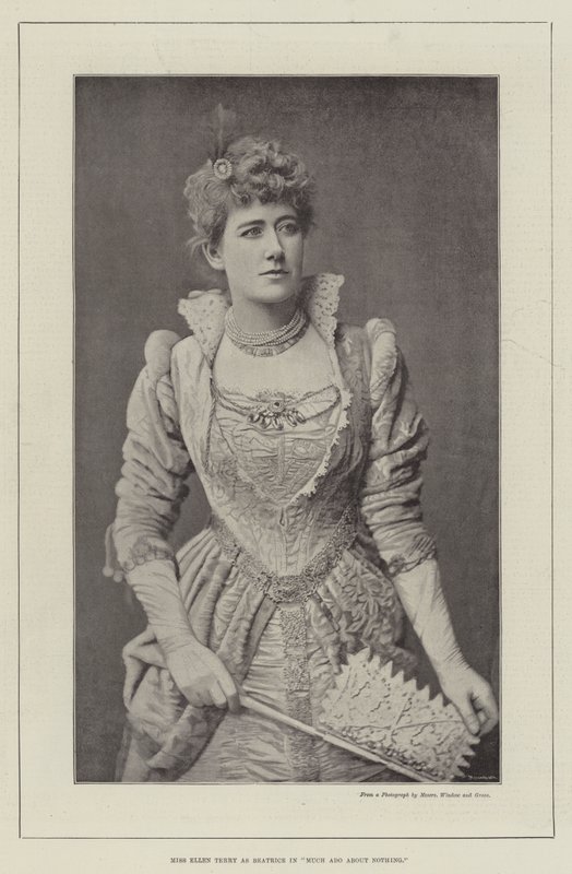 Miss Ellen Terry jako Beatrice w Dużo hałasu o nic autorstwa English Photographer