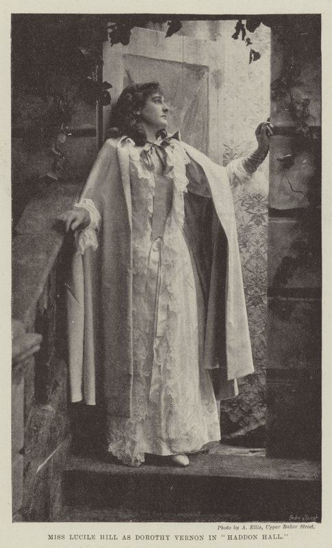 Miss Lucile Hill jako Dorothy Vernon w Haddon Hall autorstwa English Photographer