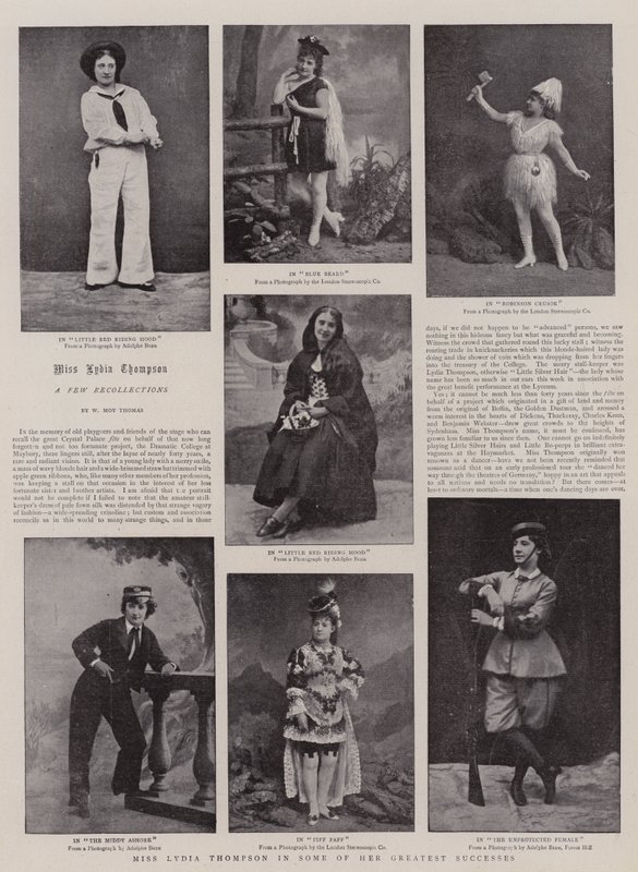 Miss Lydia Thompson w niektórych z jej największych sukcesów autorstwa English Photographer