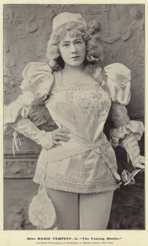Panna Marie Tempest, w Mistrzu szermierki autorstwa English Photographer