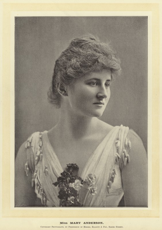 Panna Mary Anderson autorstwa English Photographer