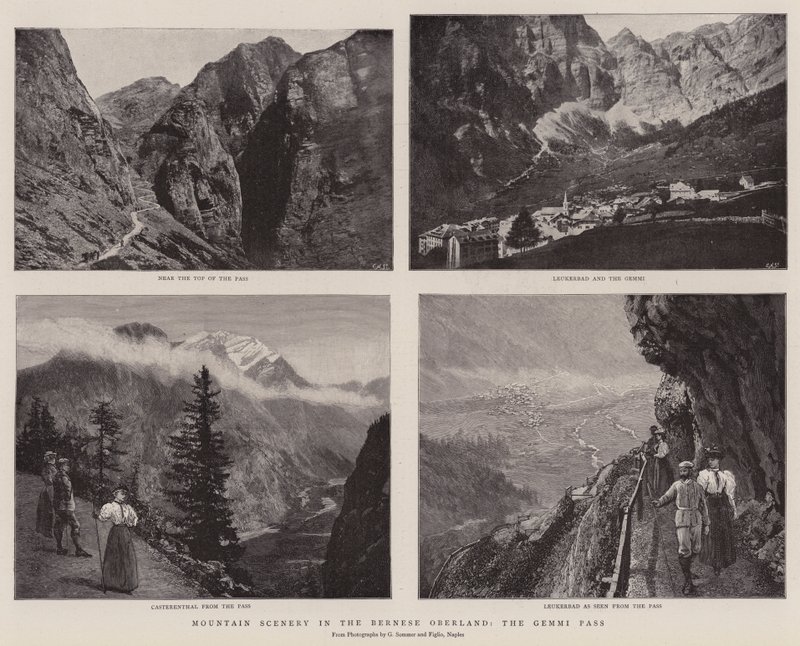 Górska sceneria w Berneńskim Oberlandzie, przełęcz Gemini autorstwa English Photographer