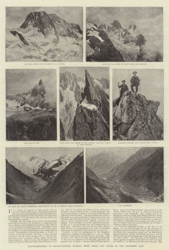 Alpinizm w południowo-zachodniej Francji, niektóre szczyty i przełęcze w Alpach Delfinów autorstwa English Photographer