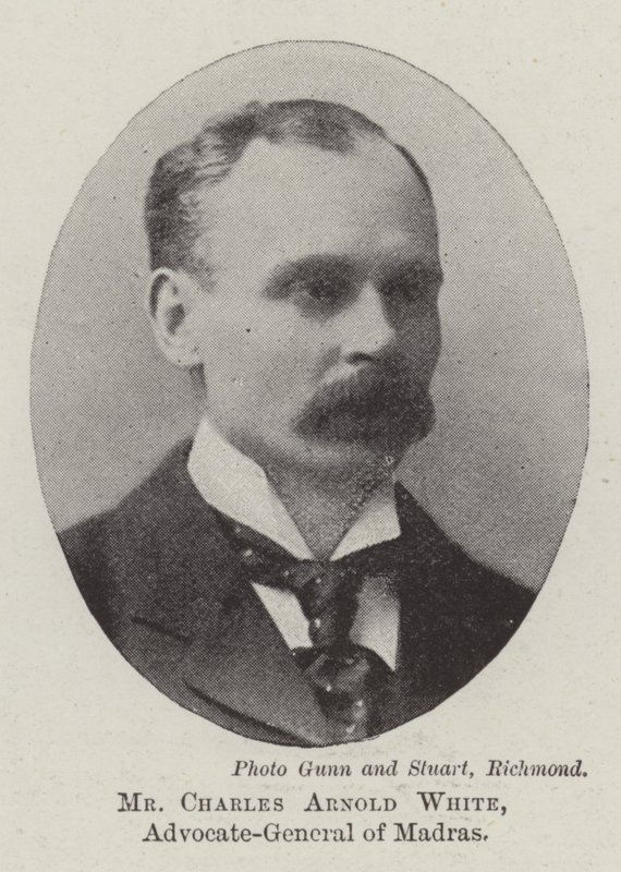Pan Charles Arnold White, rzecznik generalny Madrasu autorstwa English Photographer