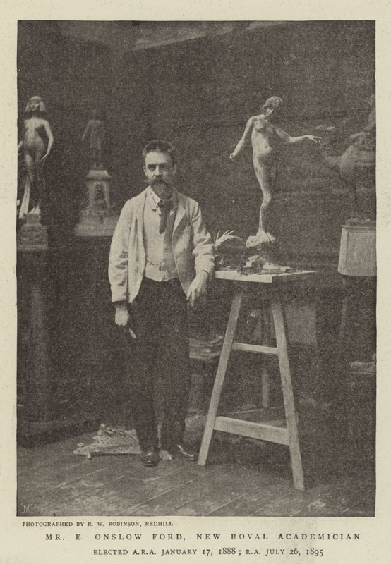 Pan E Onslow Ford, nowy królewski akademik autorstwa English Photographer