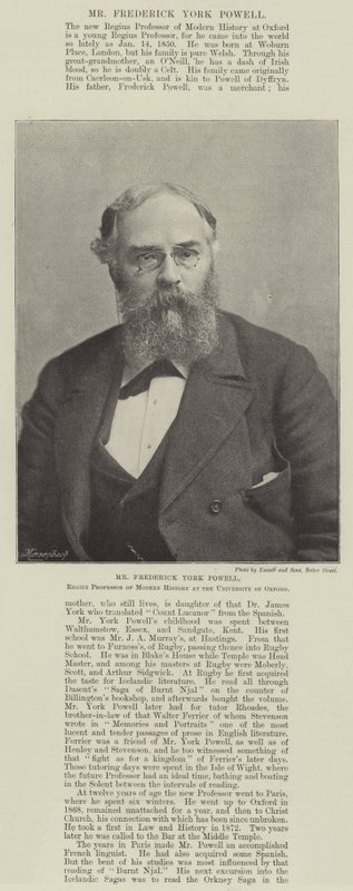 Pan Frederick York Powell, Regius Professor of Modern History na Uniwersytecie Oksfordzkim autorstwa English Photographer