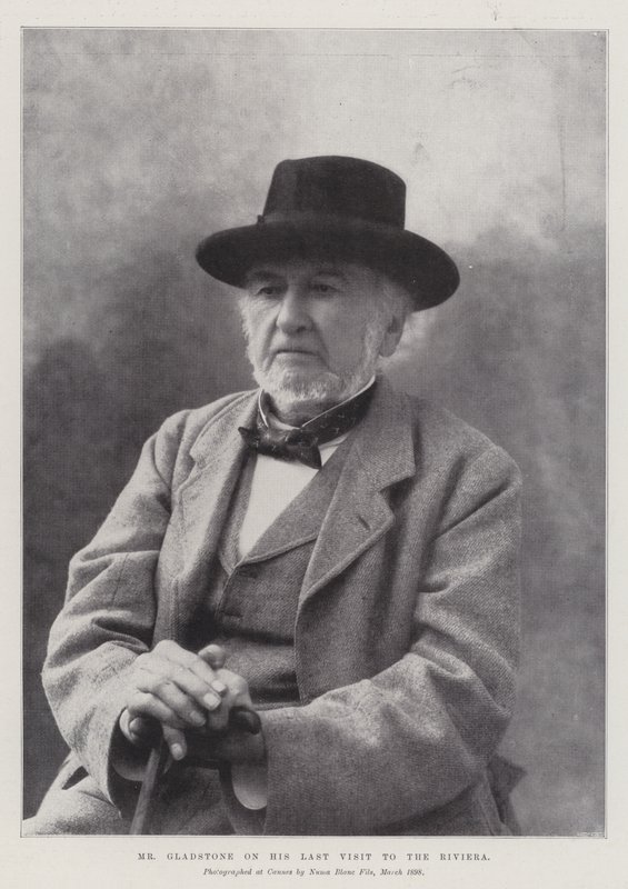 Pan Gladstone podczas swojej ostatniej wizyty na Riwierze autorstwa English Photographer