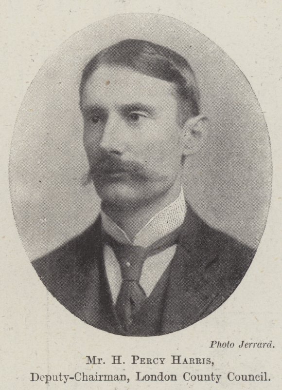 Pan H Percy Harris, Zastępca Przewodniczącego Rady Hrabstwa Londynu autorstwa English Photographer