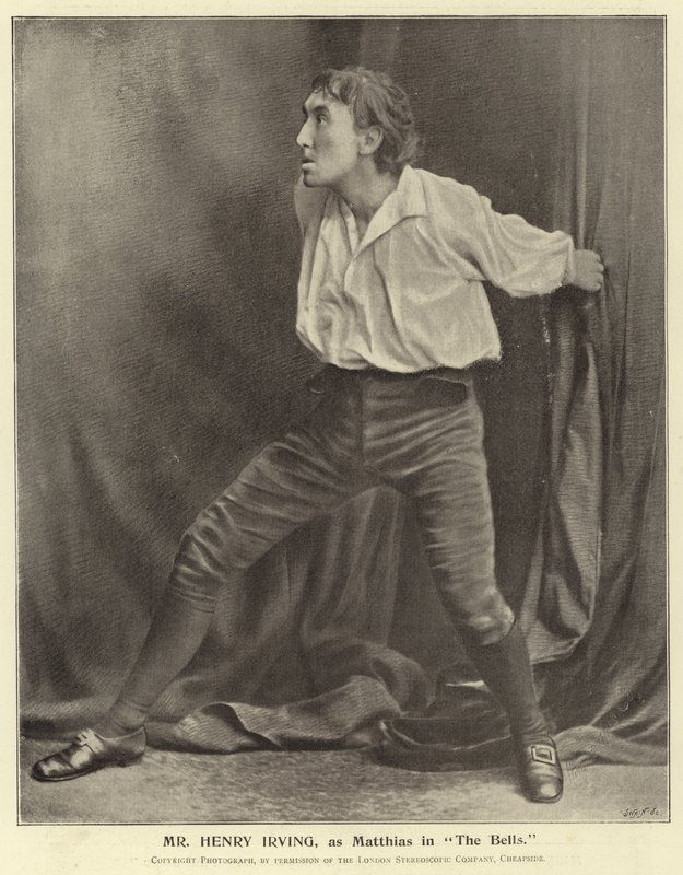 Pan Henry Irving, jako Matthias w The Bells autorstwa English Photographer