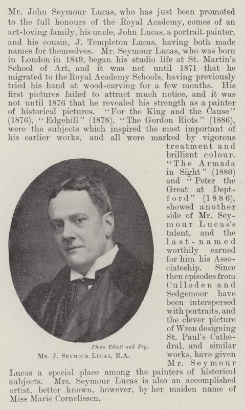 Pan J Seymour Lucas, RA autorstwa English Photographer