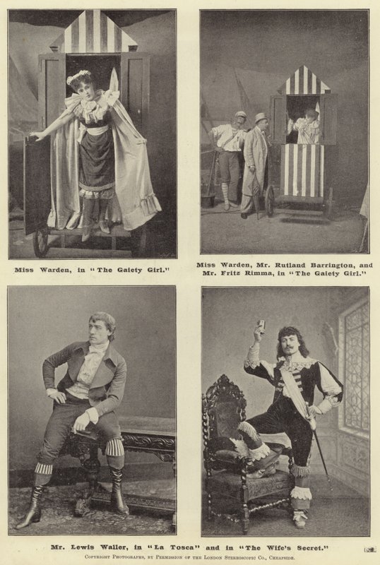Pan Lewis Waller, w La Tosca i w Sekret żon autorstwa English Photographer