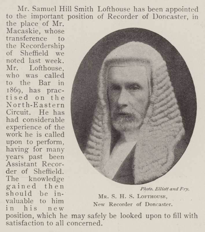 Mr S H S Lofthouse, nowy rejestrator Doncaster autorstwa English Photographer