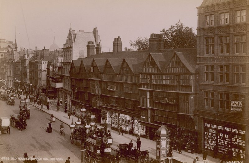 Stare domy, Staple Inn, Holborn autorstwa English Photographer