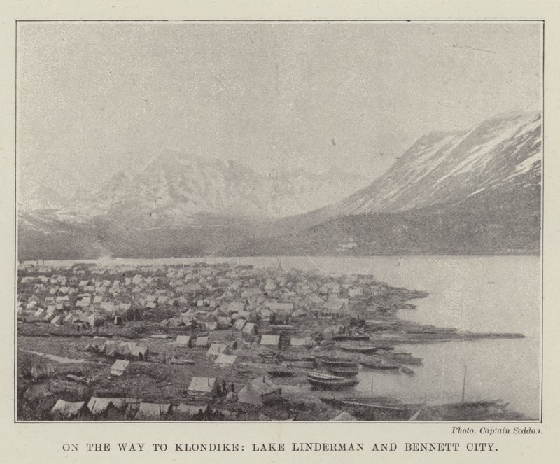 W drodze do Klondike, jeziora Linderman i Bennett City autorstwa English Photographer